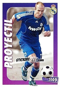 Figurina Robben (proyectil) - Real Madrid 2008-2009 - Panini