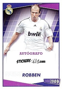 Sticker Robben (autografo) - Real Madrid 2008-2009 n. 134 - Panini