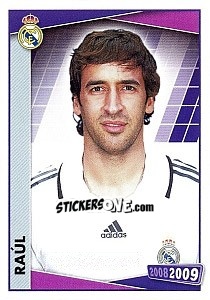 Sticker Raul González (portrait) - Real Madrid 2008-2009 - Panini