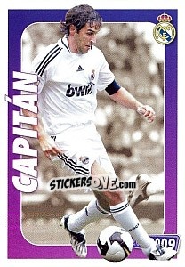 Sticker Raul González (capitan) - Real Madrid 2008-2009 n. 139 - Panini