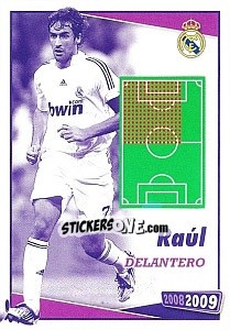 Cromo Raul González (posicion) - Real Madrid 2008-2009 - Panini