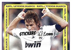 Cromo Raul González (hombre record) - Real Madrid 2008-2009 - Panini