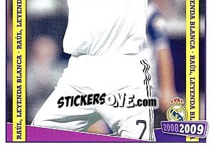 Sticker Raul González (hombre record) - Real Madrid 2008-2009 - Panini