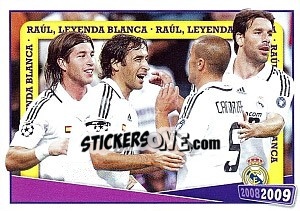 Sticker Raul González (un goleador solidario) - Real Madrid 2008-2009 - Panini