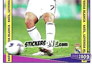 Cromo Raul González (zurda imparable) - Real Madrid 2008-2009 - Panini
