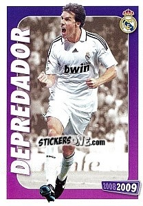 Cromo Van Nistelrooy (depredador) - Real Madrid 2008-2009 - Panini
