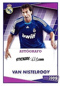 Sticker Van Nistelrooy (autografo) - Real Madrid 2008-2009 n. 152 - Panini