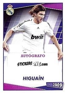 Figurina Higuain (autografo) - Real Madrid 2008-2009 - Panini