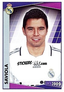 Cromo Saviola (portrait) - Real Madrid 2008-2009 - Panini