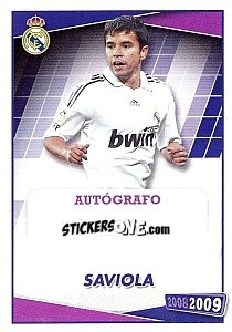 Cromo Saviola (autografo) - Real Madrid 2008-2009 - Panini