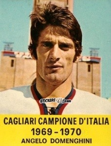Sticker Angelo Domenghini - Cagliari 1971-1972 n. 9 - FOLGORE
