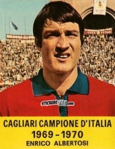 Sticker Enrico Albertosi - Cagliari 1971-1972 n. 3 - FOLGORE
