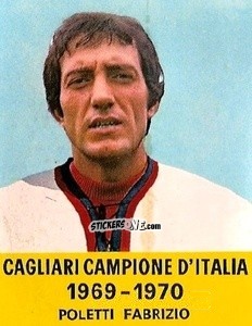 Sticker Fabrizio Poletti - Cagliari 1971-1972 n. 4 - FOLGORE
