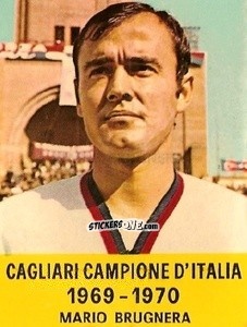 Sticker Mario Brugnera - Cagliari 1971-1972 n. 15 - FOLGORE
