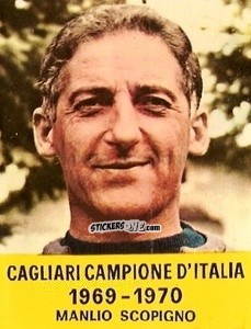 Sticker Scopigno Manlio - Cagliari 1971-1972 n. 2 - FOLGORE
