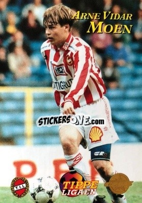 Sticker Arne Vidar Moen - Tippe Ligaen Fotballkort 1996 - GAME