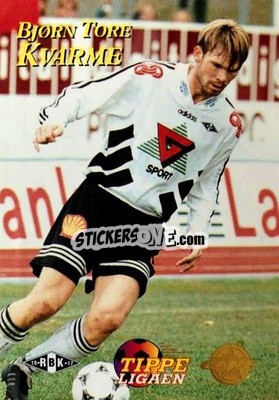 Sticker Bjorn Tore Kvarme - Tippe Ligaen Fotballkort 1996 - GAME