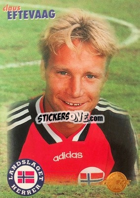 Sticker Claus Eftevaag - Tippe Ligaen Fotballkort 1996 - GAME