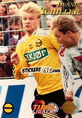 Sticker Dennis Schiller - Tippe Ligaen Fotballkort 1996 - GAME