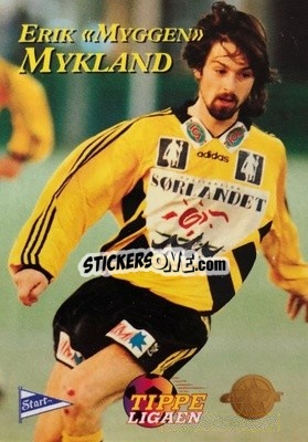 Sticker Erik 'Myggen' Mykland - Tippe Ligaen Fotballkort 1996 n. 66 - GAME
