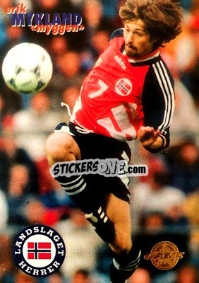Sticker Erik 'Myggen' Mykland - Tippe Ligaen Fotballkort 1996 - GAME