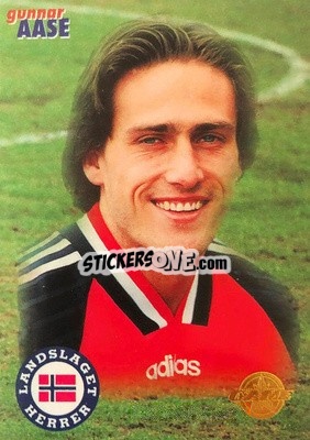 Sticker Gunnar Aase - Tippe Ligaen Fotballkort 1996 - GAME