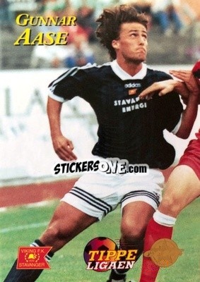 Sticker Gunnar Aase - Tippe Ligaen Fotballkort 1996 - GAME