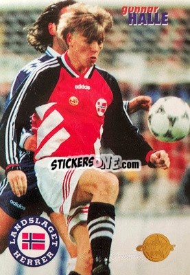 Sticker Gunnar Halle - Tippe Ligaen Fotballkort 1996 - GAME