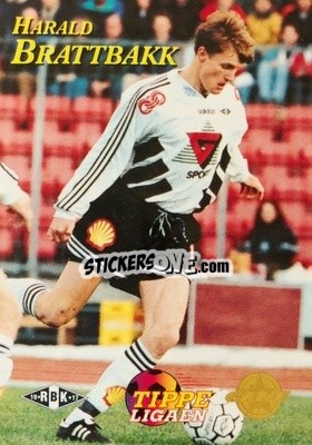 Sticker Harald Brattbakk - Tippe Ligaen Fotballkort 1996 n. 12 - GAME