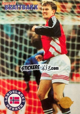 Sticker Harald Brattbakk - Tippe Ligaen Fotballkort 1996 - GAME