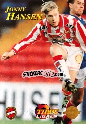 Sticker Jonny Hansen - Tippe Ligaen Fotballkort 1996 - GAME