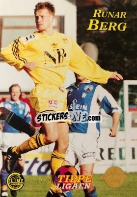 Sticker Runar Berg - Tippe Ligaen Fotballkort 1996 - GAME