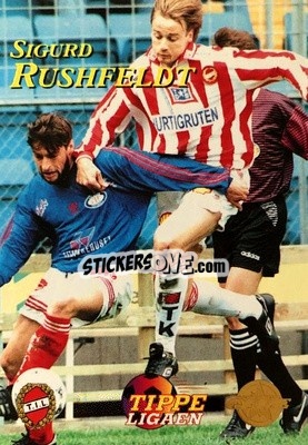 Sticker Sigurd Rushfeldt - Tippe Ligaen Fotballkort 1996 - GAME