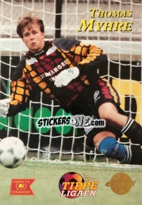 Sticker Thomas Mhyre - Tippe Ligaen Fotballkort 1996 - GAME