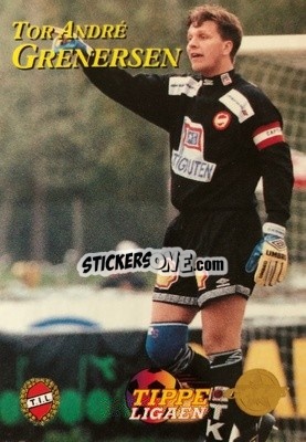Sticker Tor Andre Grenersen - Tippe Ligaen Fotballkort 1996 - GAME
