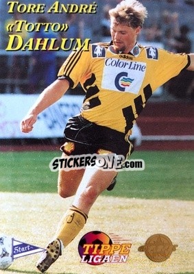 Sticker Tore Andre Dahlum - Tippe Ligaen Fotballkort 1996 - GAME