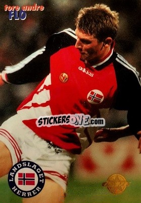 Sticker Tore Andre Flo - Tippe Ligaen Fotballkort 1996 - GAME