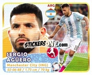 Sticker Agüero - Copa Mundial Russia 2018 n. 246 - GOL
