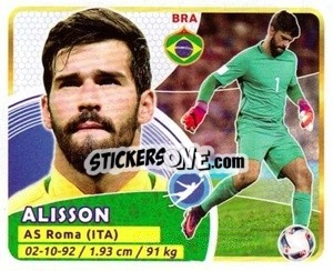 Sticker Alisson - Copa Mundial Russia 2018 n. 305 - GOL
