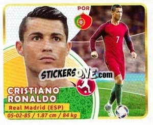 Sticker Cristiano Ronaldo - Copa Mundial Russia 2018 n. 117 - GOL
