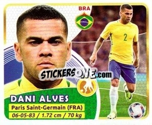 Sticker Dani Alves - Copa Mundial Russia 2018 n. 306 - GOL
