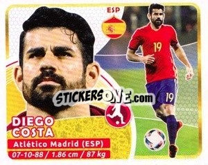 Sticker Diego Costa - Copa Mundial Russia 2018 - GOL
