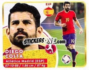 Sticker Diego Costa - Copa Mundial Russia 2018 n. 138 - GOL
