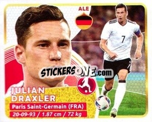 Sticker Draxler - Copa Mundial Russia 2018 n. 387 - GOL
