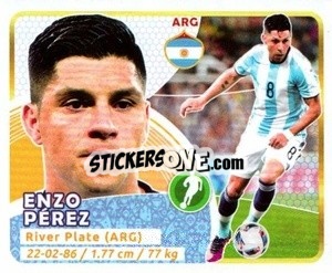 Sticker Enzo Pérez - Copa Mundial Russia 2018 n. 240 - GOL
