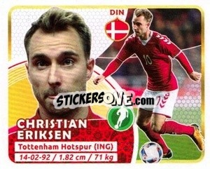 Sticker Eriksen - Copa Mundial Russia 2018 - GOL
