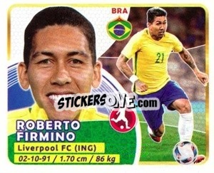 Sticker Firmino - Copa Mundial Russia 2018 n. 318 - GOL
