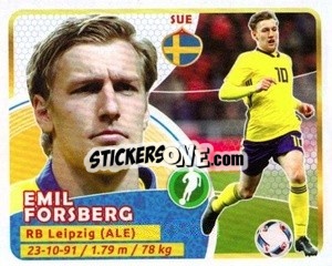 Sticker Forsberg - Copa Mundial Russia 2018 n. 419 - GOL
