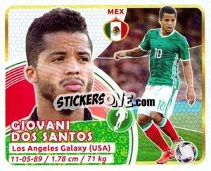 Sticker Giovani dos Santos - Copa Mundial Russia 2018 - GOL
