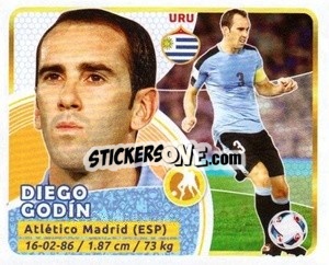 Figurina Godin - Copa Mundial Russia 2018 - GOL
